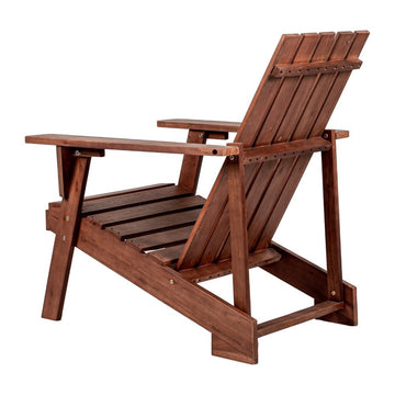 Irving Outdoor Patio Modern Acacia Wood Adirondack Chair - JONATHAN Y